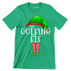 THE GOLFING ELF - Golf Themed T-Shirt-Green-S-Custom One Express