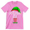 THE GOLFING ELF - Golf Themed T-Shirt-Pink-S-Custom One Express