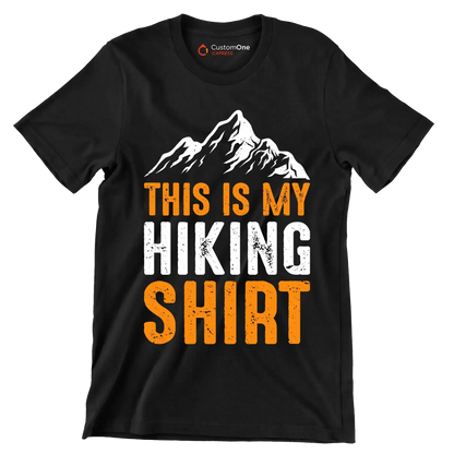 THIS IS MY HIKING SHIRT - Hiking Themed T-Shirt-Black-S-Custom One Express
