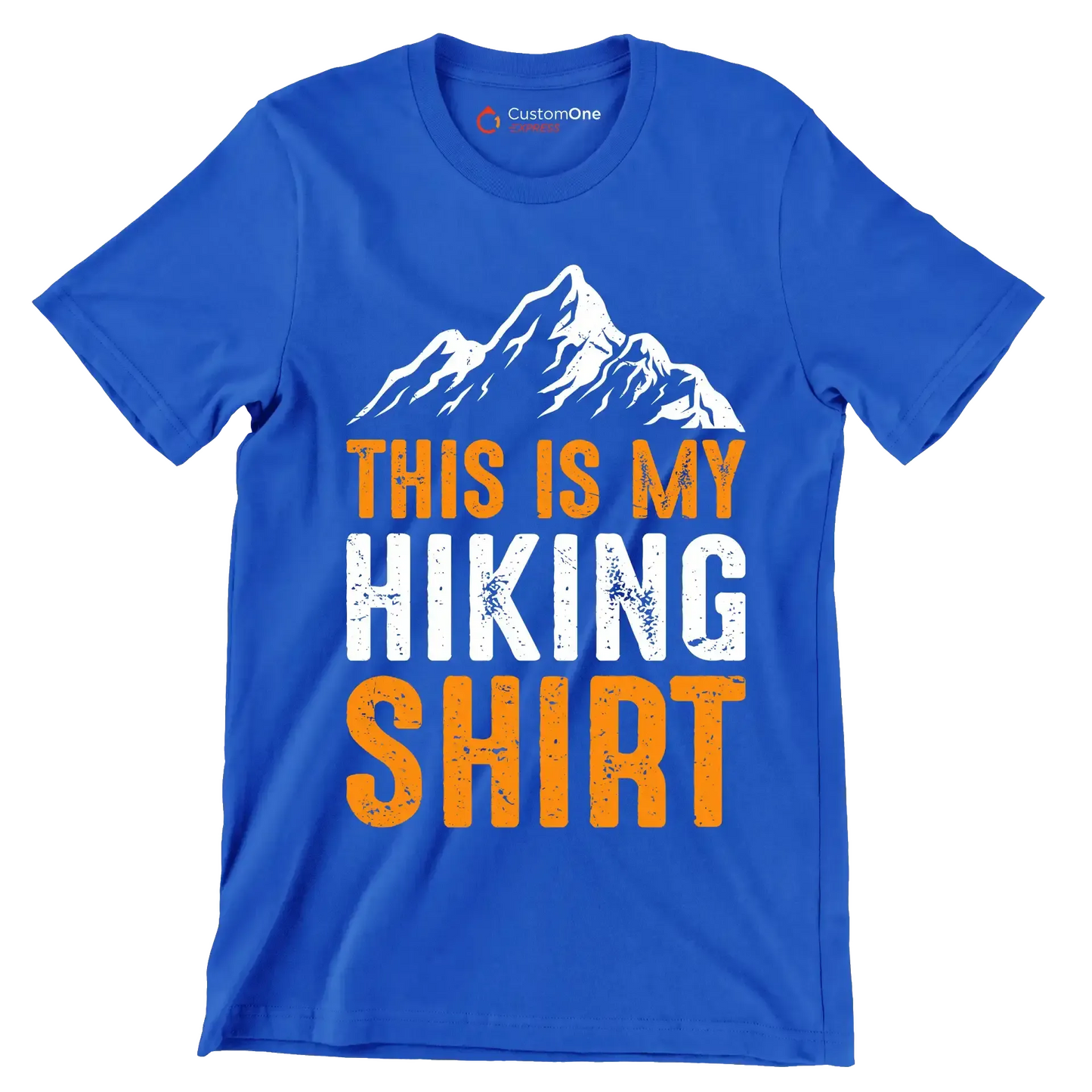 THIS IS MY HIKING SHIRT - Hiking Themed T-Shirt-Blue-S-Custom One Express