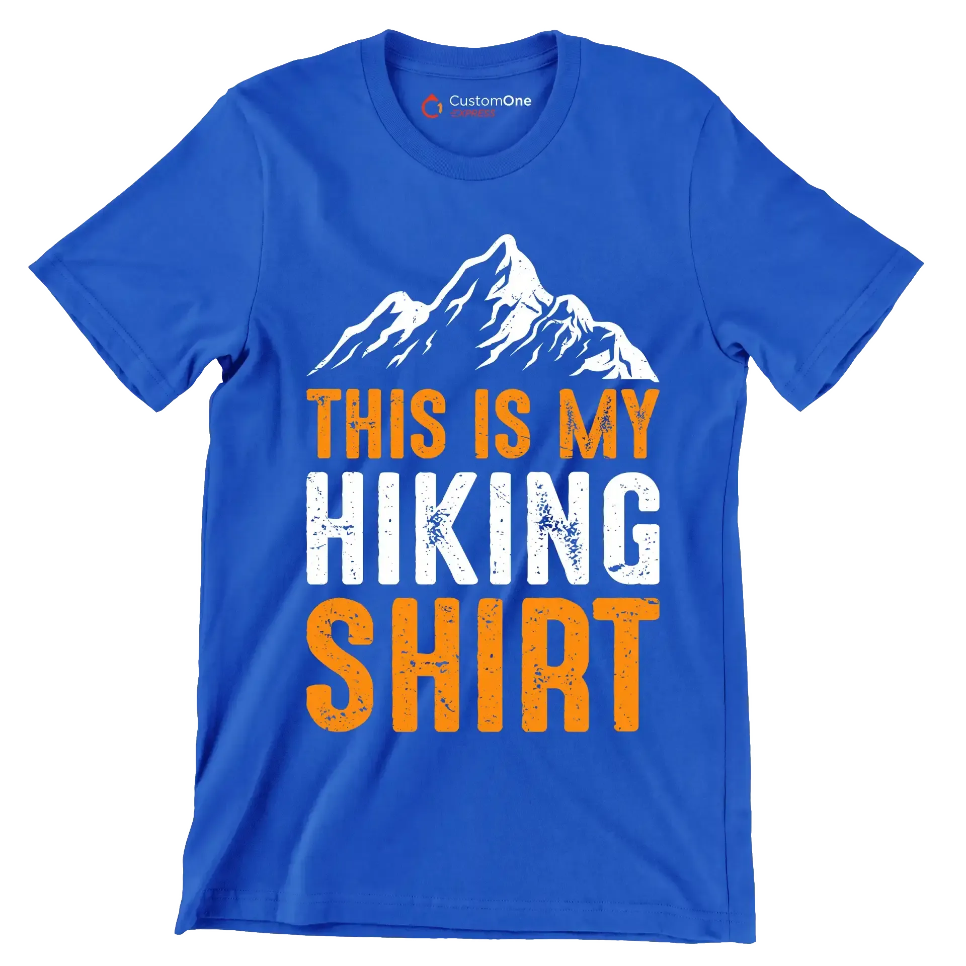 THIS IS MY HIKING SHIRT - Hiking Themed T-Shirt-Blue-S-Custom One Express