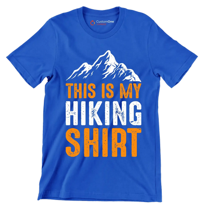 THIS IS MY HIKING SHIRT - Hiking Themed T-Shirt-Blue-S-Custom One Express