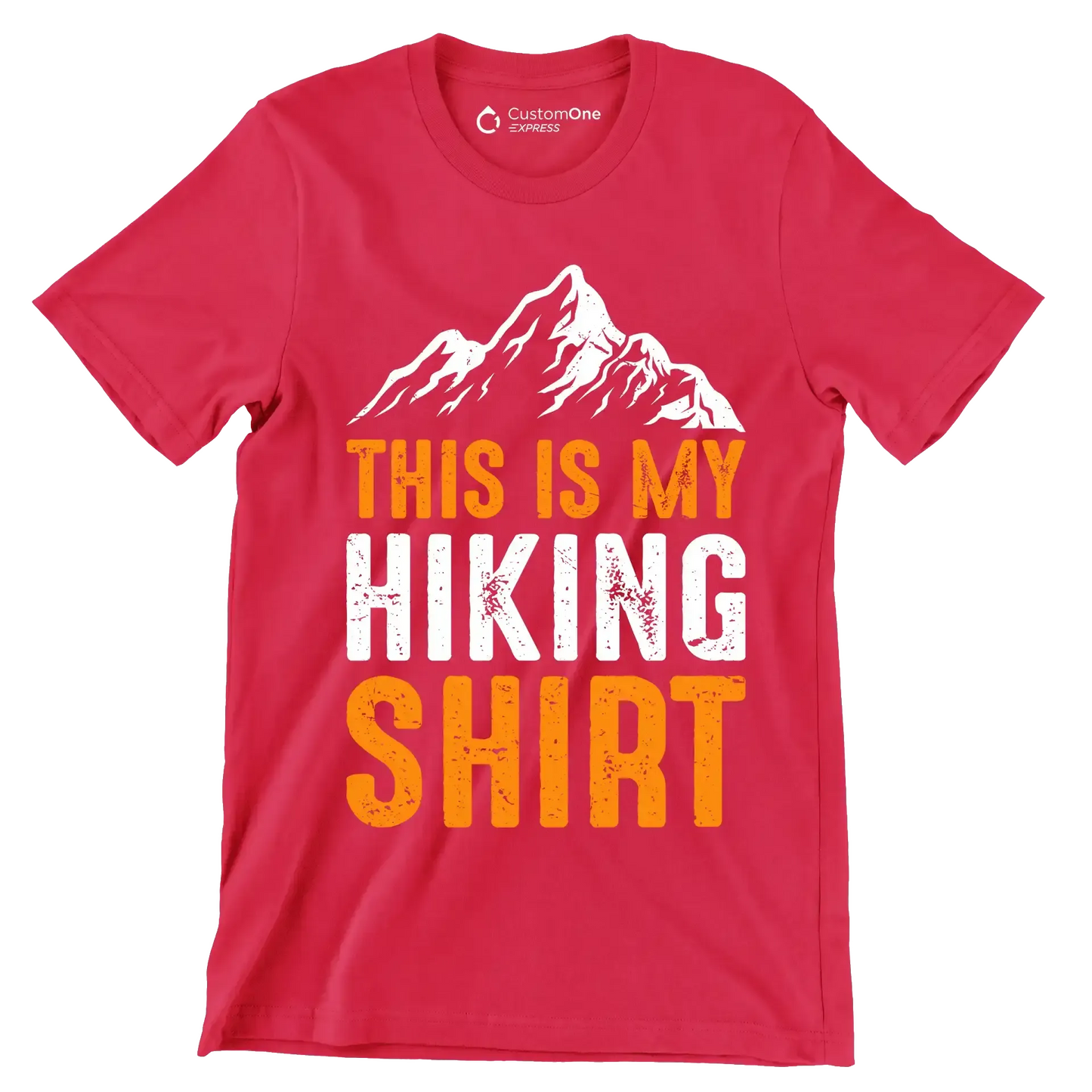 THIS IS MY HIKING SHIRT - Hiking Themed T-Shirt-Red-S-Custom One Express