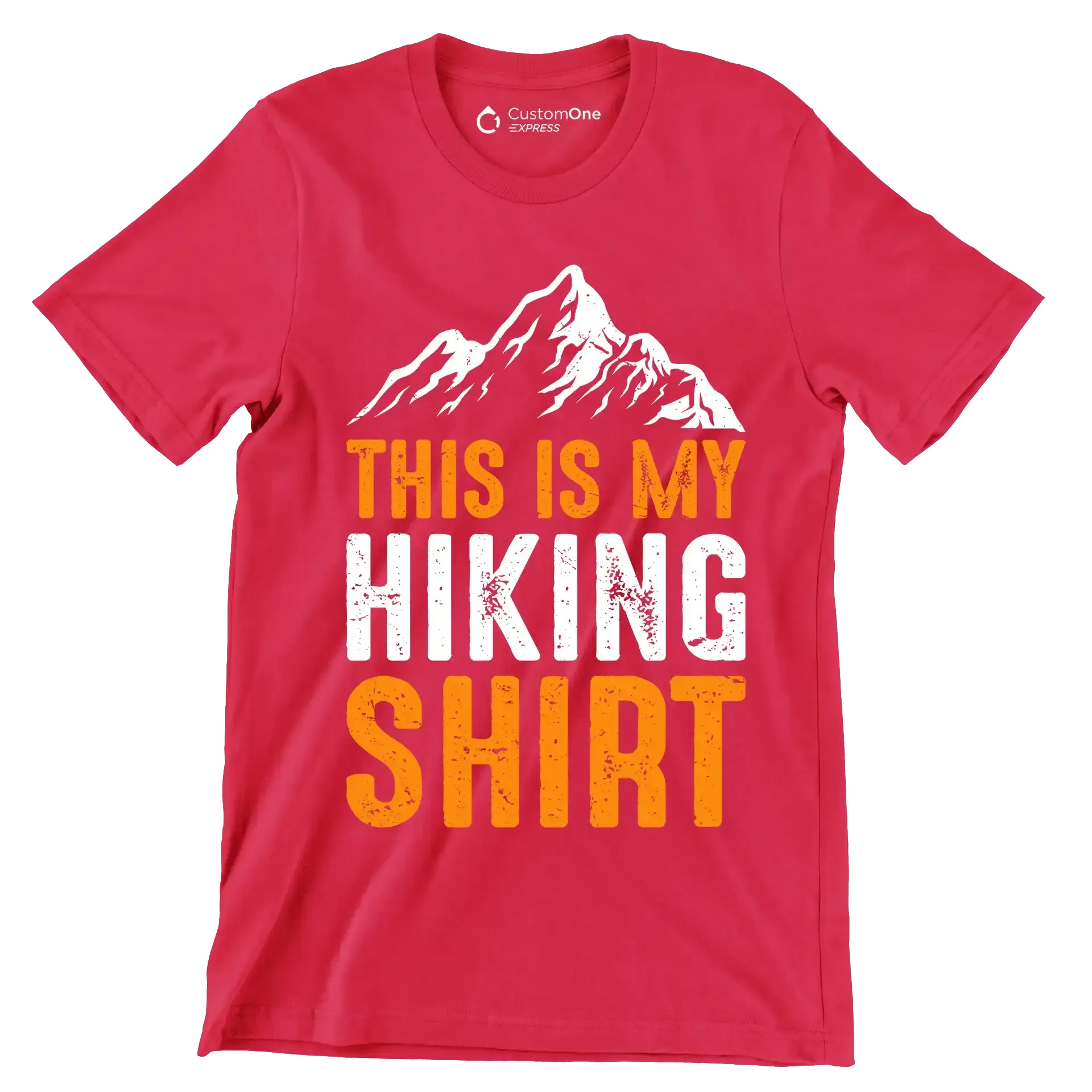 THIS IS MY HIKING SHIRT - Hiking Themed T-Shirt-Red-S-Custom One Express