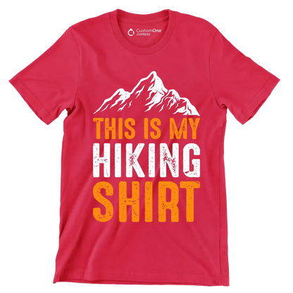 THIS IS MY HIKING SHIRT - Hiking Themed T-Shirt-Red-S-Custom One Express
