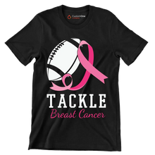 Tackle Breast Cancer - Breast Cancer Awareness T-Shirt-Black-S-Custom One Express