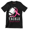 Tackle Breast Cancer - Breast Cancer Awareness T-Shirt-Black-S-Custom One Express