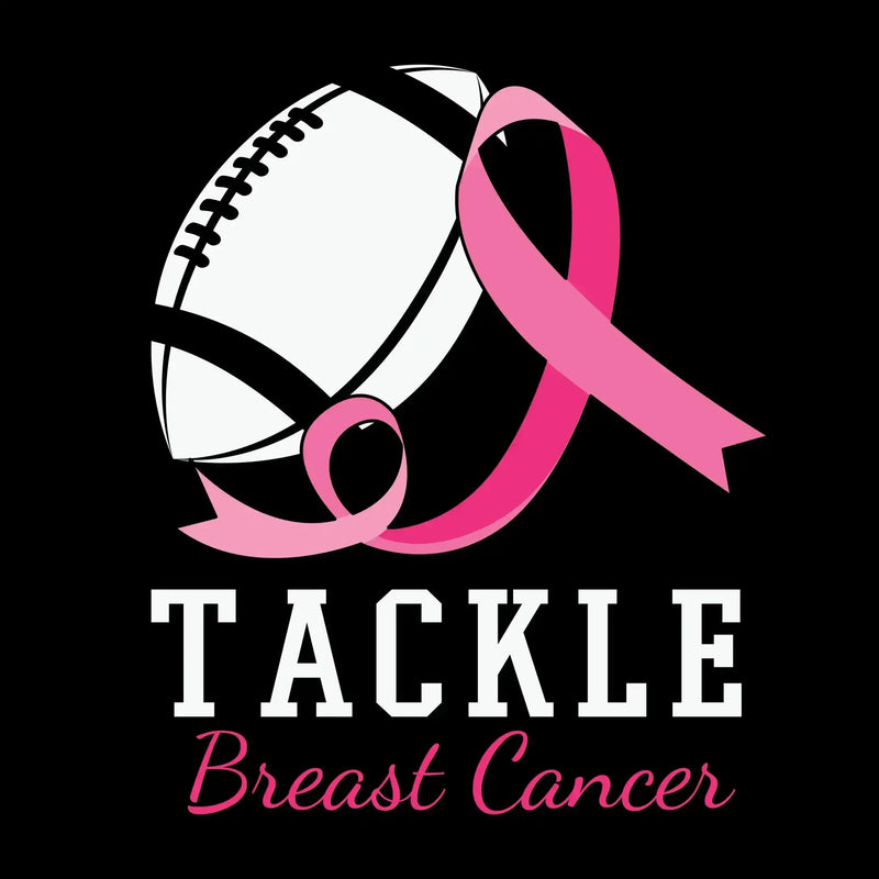 Tackle Breast Cancer - Breast Cancer Awareness T-Shirt-Black-S-Custom One Express