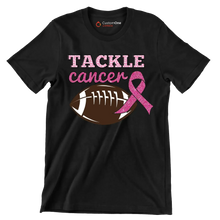 Tackle Cancer - Breast Cancer Awareness T-Shirt-Black-S-Custom One Express