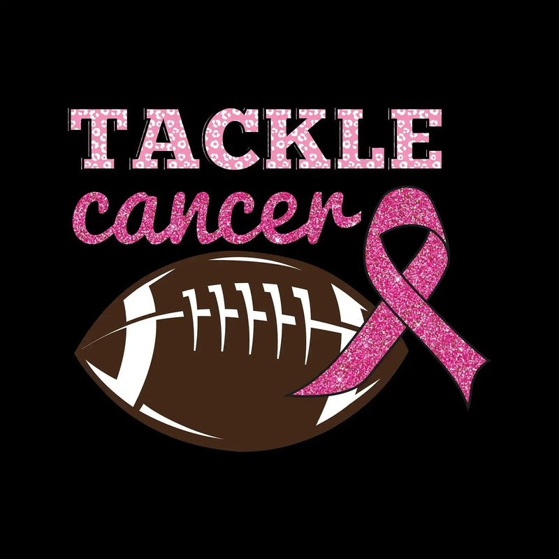 Tackle Cancer - Breast Cancer Awareness T-Shirt-Black-S-Custom One Express