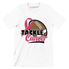 Tackle Cancer - Breast Cancer Awareness T-Shirt-White-S-Custom One Express