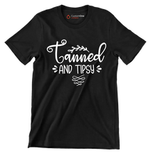 Tanned and tipsy - Sarcasm Themed T-Shirt-Black-S-Custom One Express