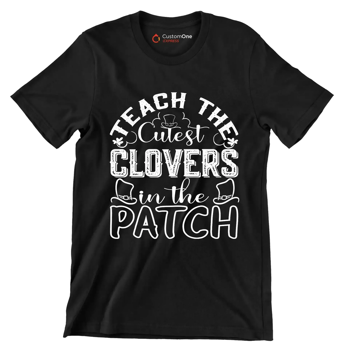 Teach The Cutest Clovers In The Patch - St. Patrick's Day T-Shirt-Black-S-Custom One Express