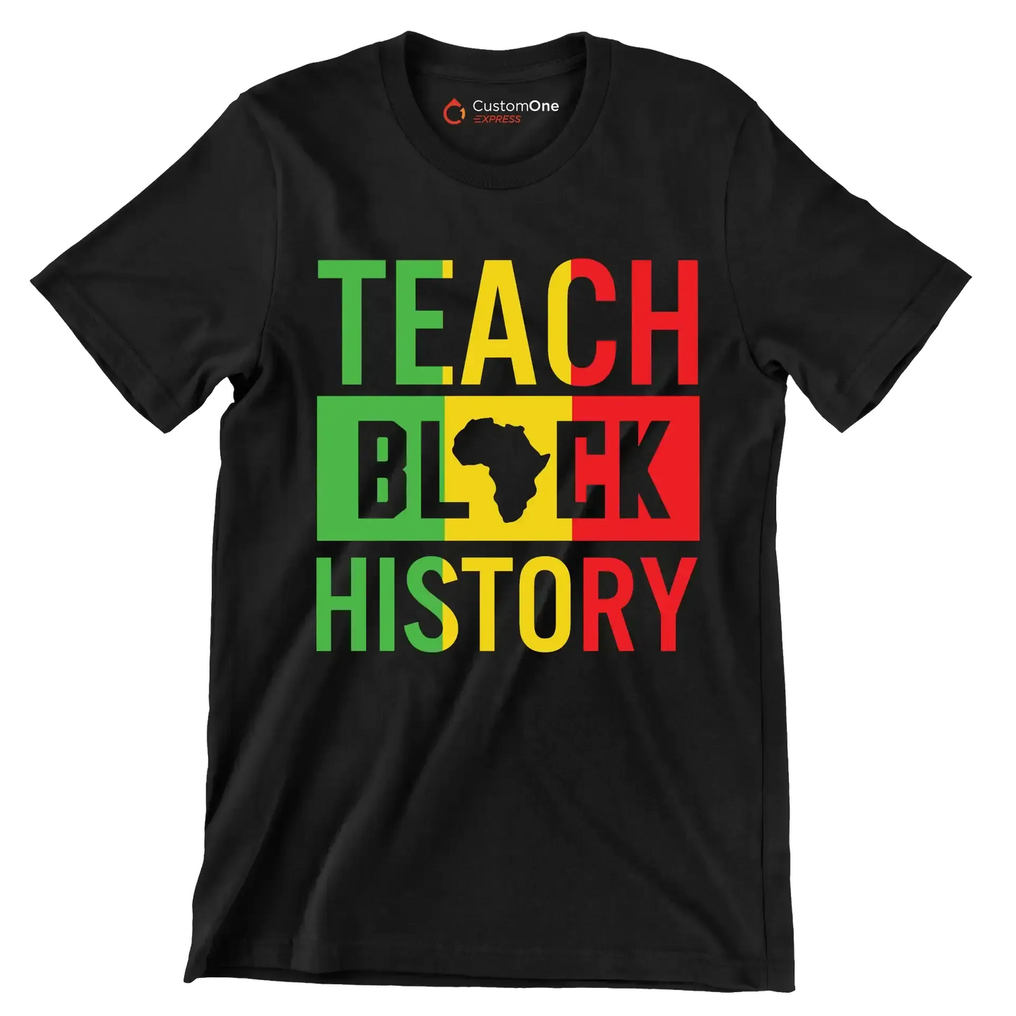 Teach black history - Martin Luther King T-Shirt-Black-S-Custom One Express