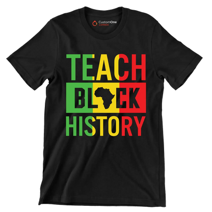 Teach black history - Martin Luther King T-Shirt-Black-S-Custom One Express