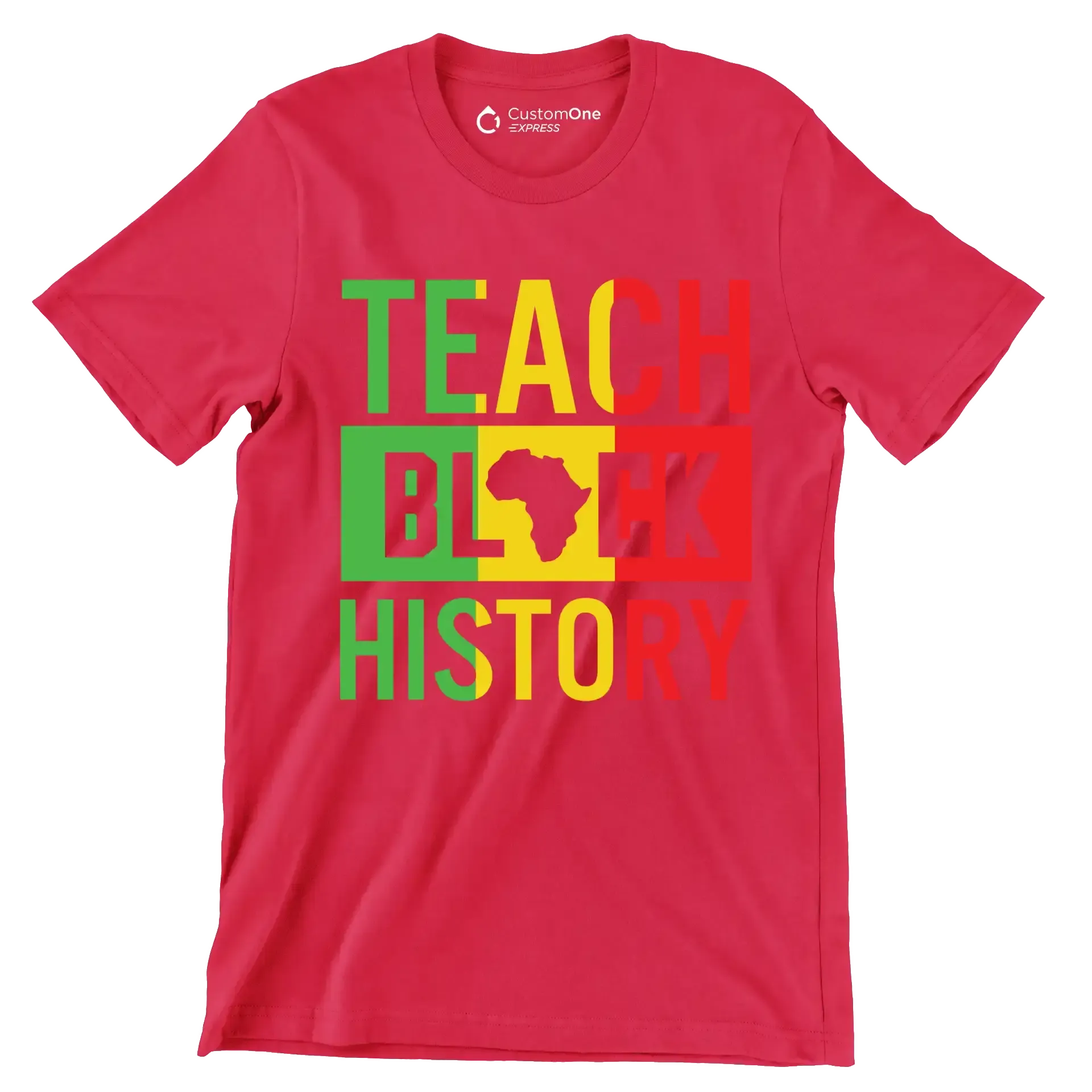 Teach black history - Martin Luther King T-Shirt-Red-S-Custom One Express