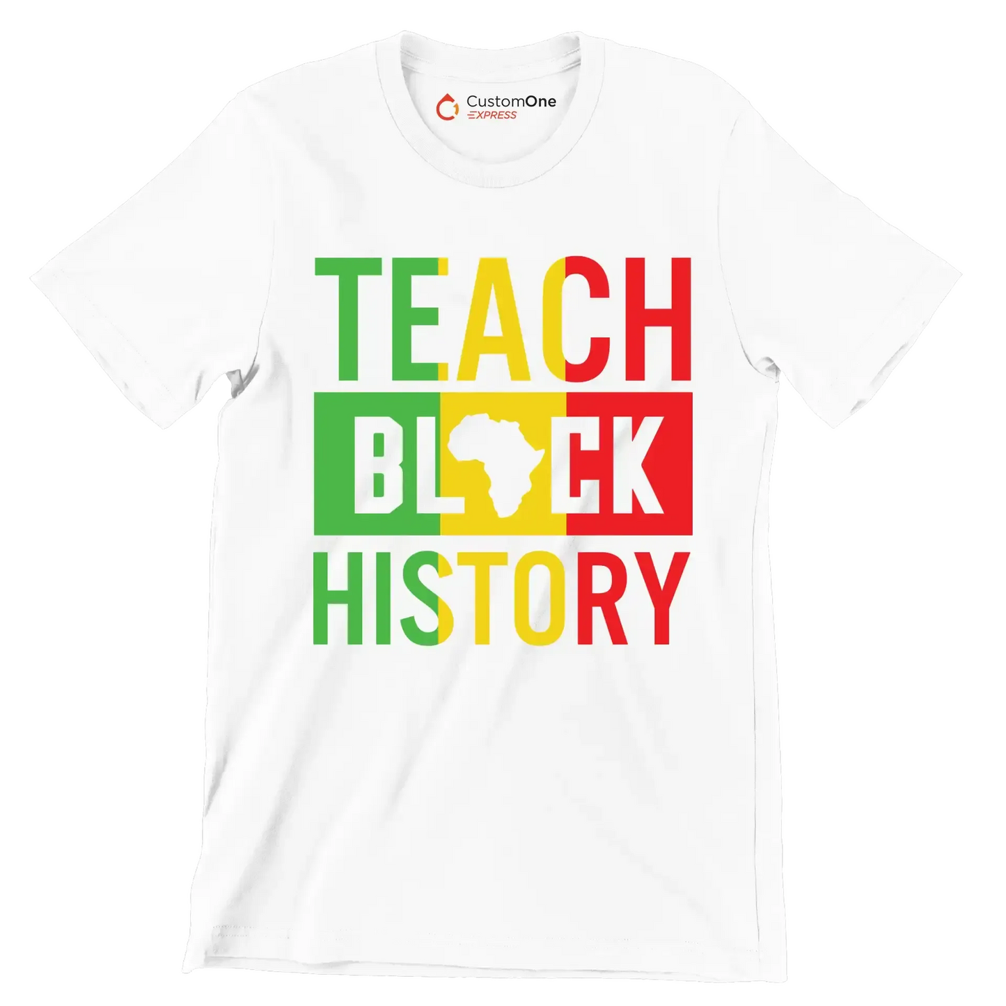 Teach black history - Martin Luther King T-Shirt-White-S-Custom One Express