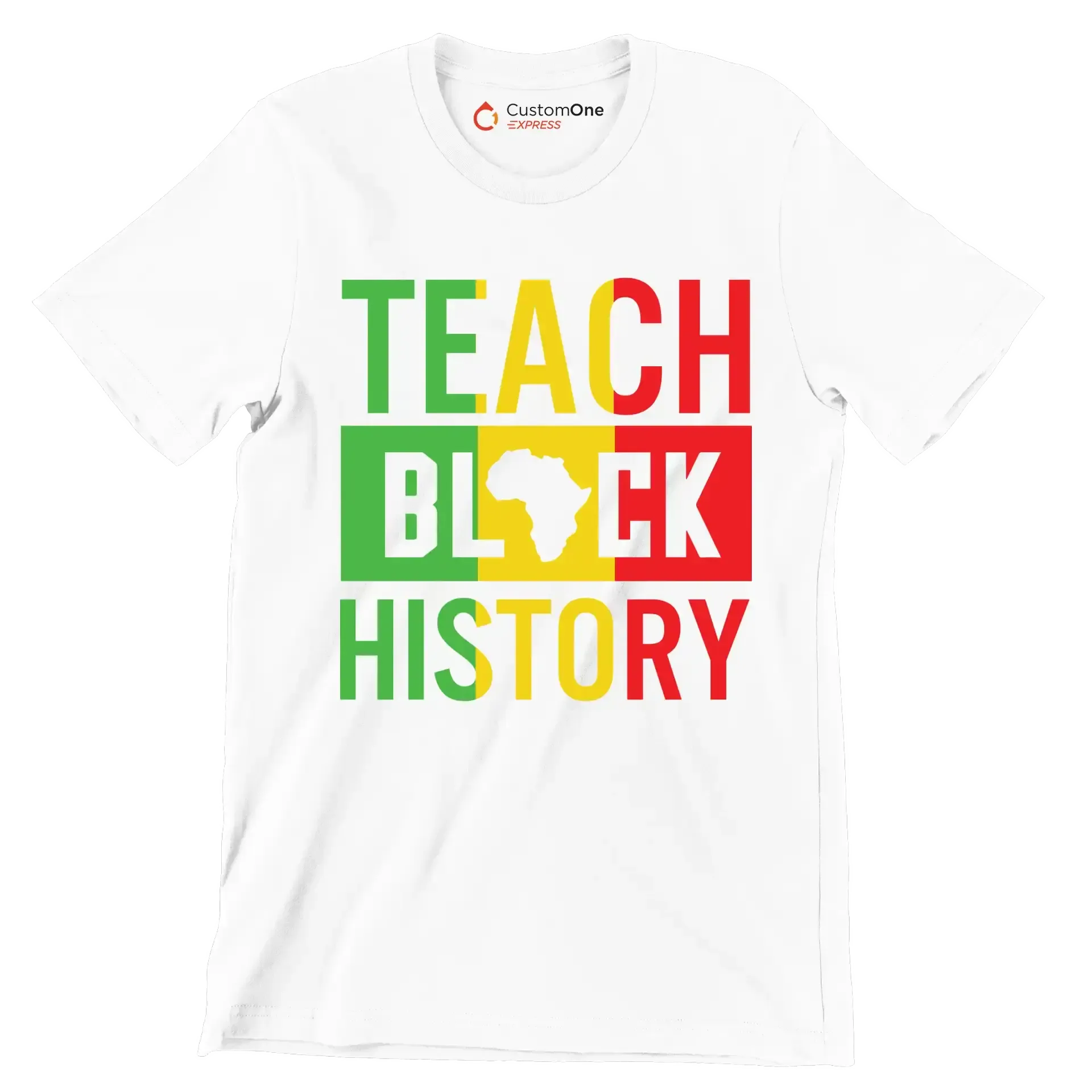 Teach black history - Martin Luther King T-Shirt-White-S-Custom One Express
