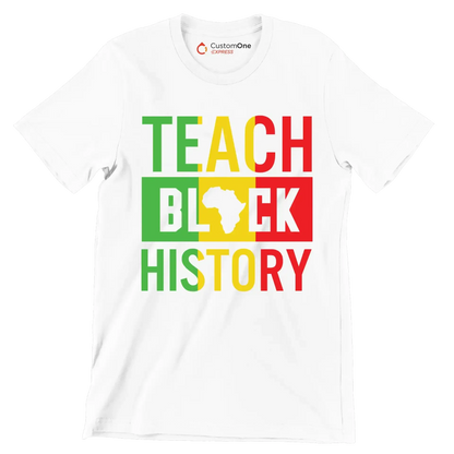 Teach black history - Martin Luther King T-Shirt-White-S-Custom One Express