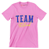 Team retired - Retirement Themed T-Shirt-Pink-S-Custom One Express