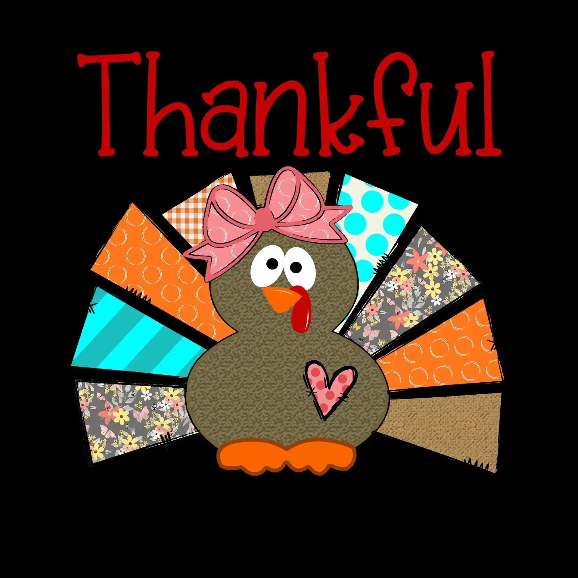 Thankful For My Little Turkeys - Thanksgiving Themed T-Shirt-Black-S-Custom One Express