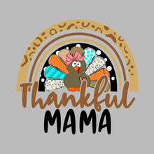 Thankful Mama - Thanksgiving Themed T-Shirt-Black-S-Custom One Express