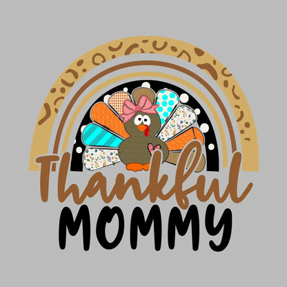 Thankful Mommy - Thanksgiving Themed T-Shirt-Blue-S-Custom One Express