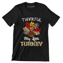 Thankful My Little Turkey - Thanksgiving Themed T-Shirt-Black-S-Custom One Express
