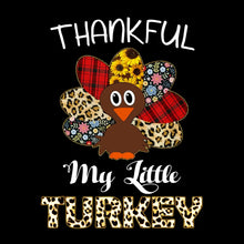 Thankful My Little Turkey - Thanksgiving Themed T-Shirt-Black-S-Custom One Express