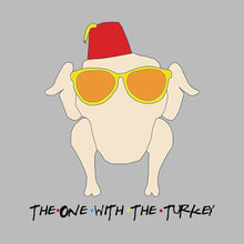The One With The Turkey - Thanksgiving Themed T-Shirt-Blue-S-Custom One Express