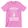 The best protection a woman can have is courage and a german shepherd - Dog Themed T-Shirt-Pink-S-Custom One Express