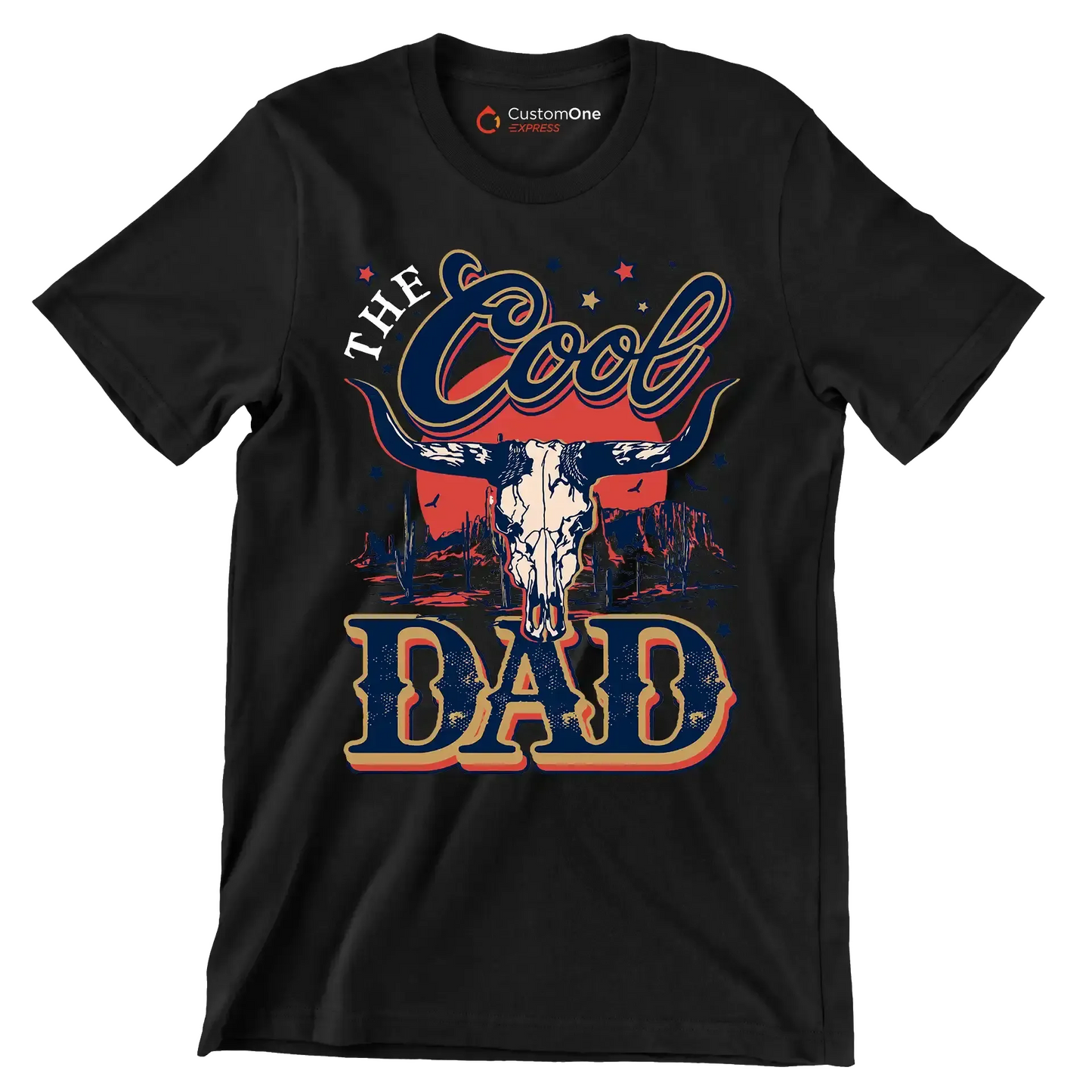 The cool dad - Father’s Day T-Shirt-Black-S-Custom One Express