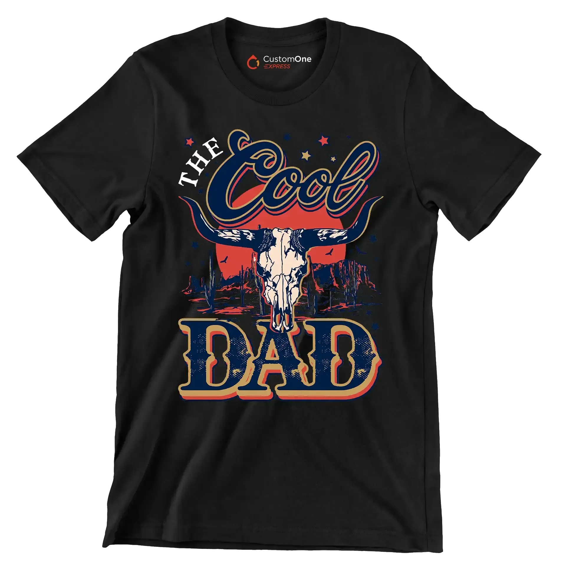 The cool dad - Father’s Day T-Shirt-Black-S-Custom One Express