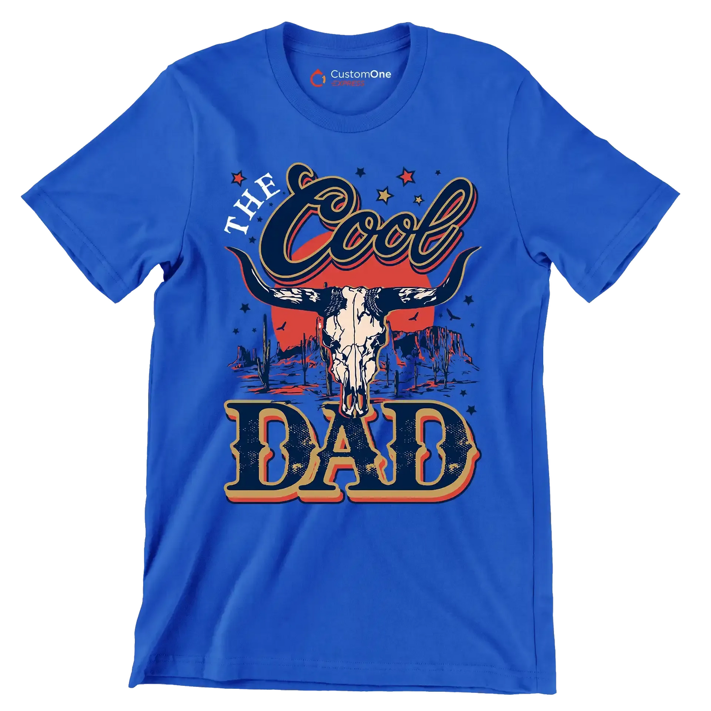The cool dad - Father’s Day T-Shirt-Blue-S-Custom One Express