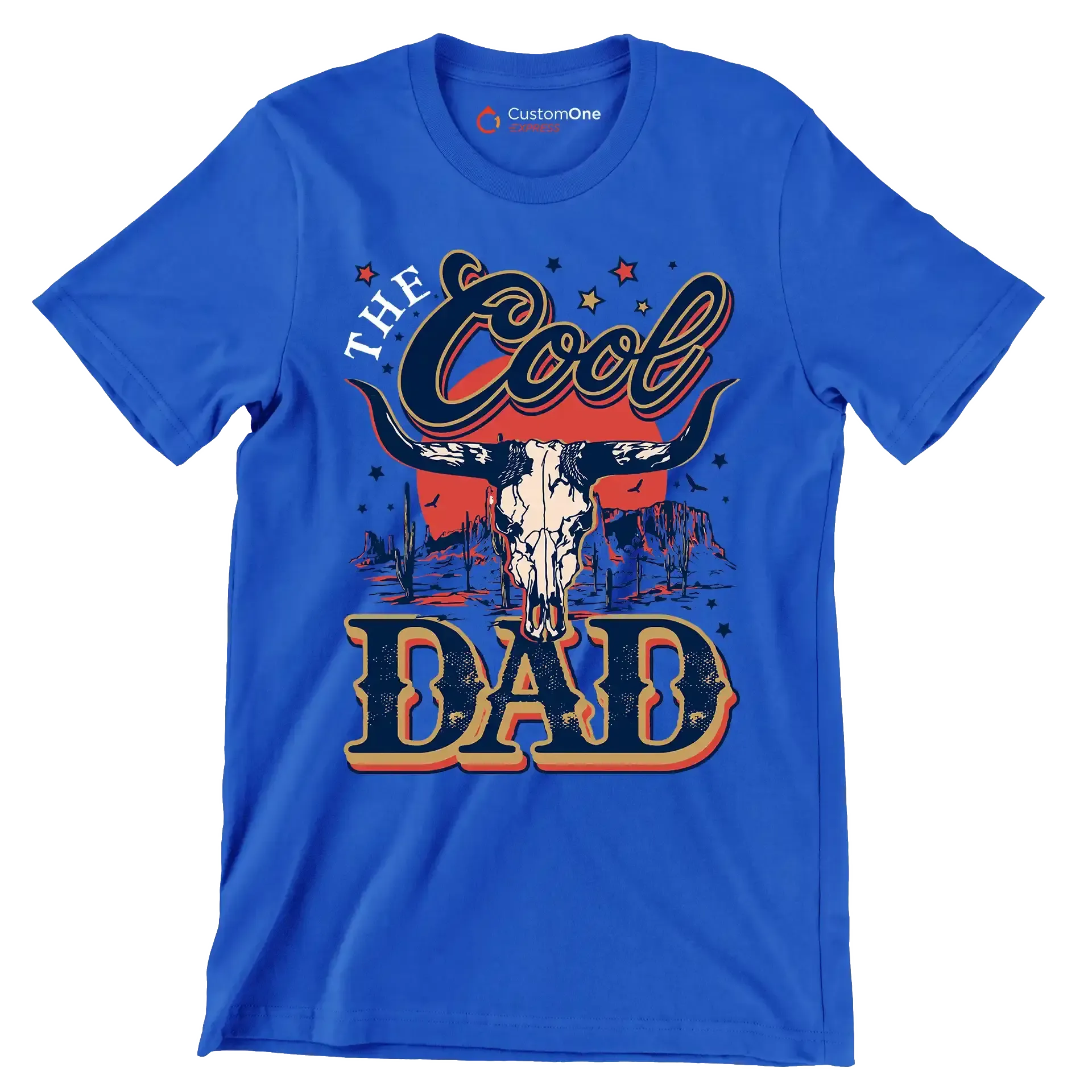 The cool dad - Father’s Day T-Shirt-Blue-S-Custom One Express