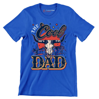 The cool dad - Father’s Day T-Shirt-Blue-S-Custom One Express