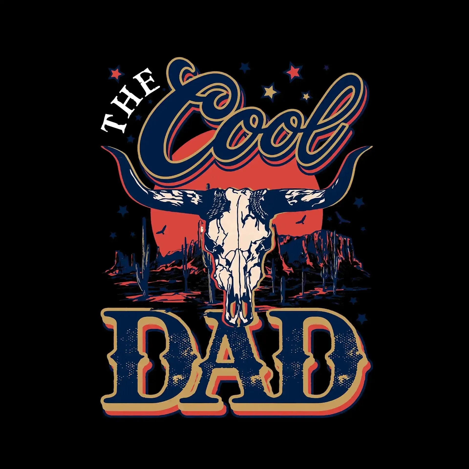 The cool dad - Father’s Day T-Shirt-Black-S-Custom One Express