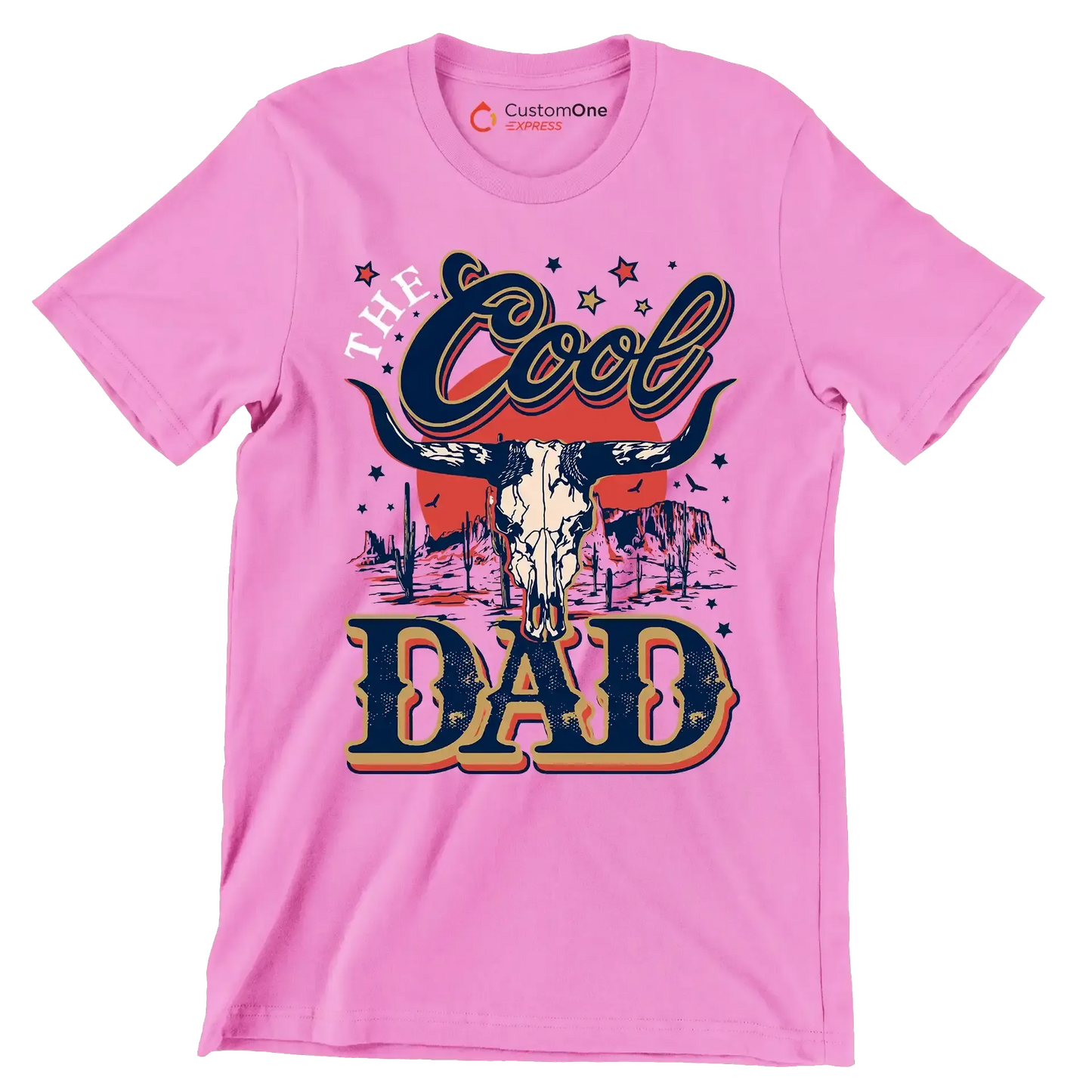 The cool dad - Father’s Day T-Shirt-Pink-S-Custom One Express