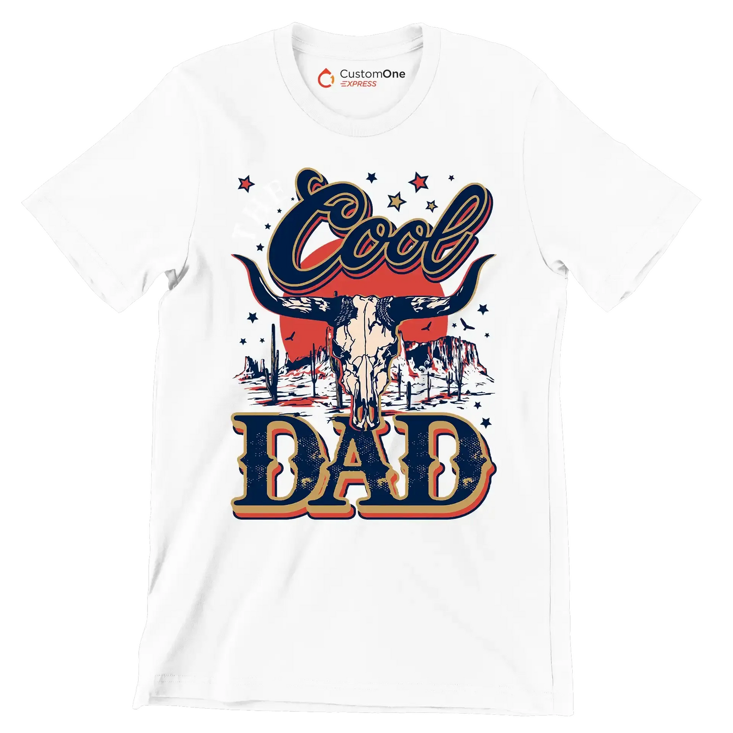 The cool dad - Father’s Day T-Shirt-White-S-Custom One Express