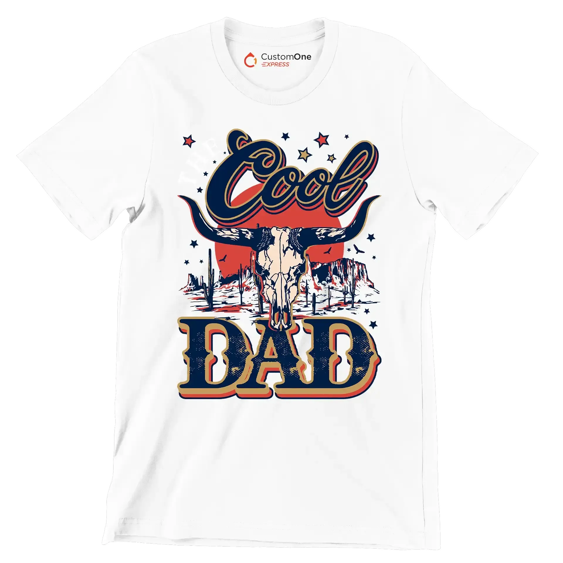 The cool dad - Father’s Day T-Shirt-White-S-Custom One Express