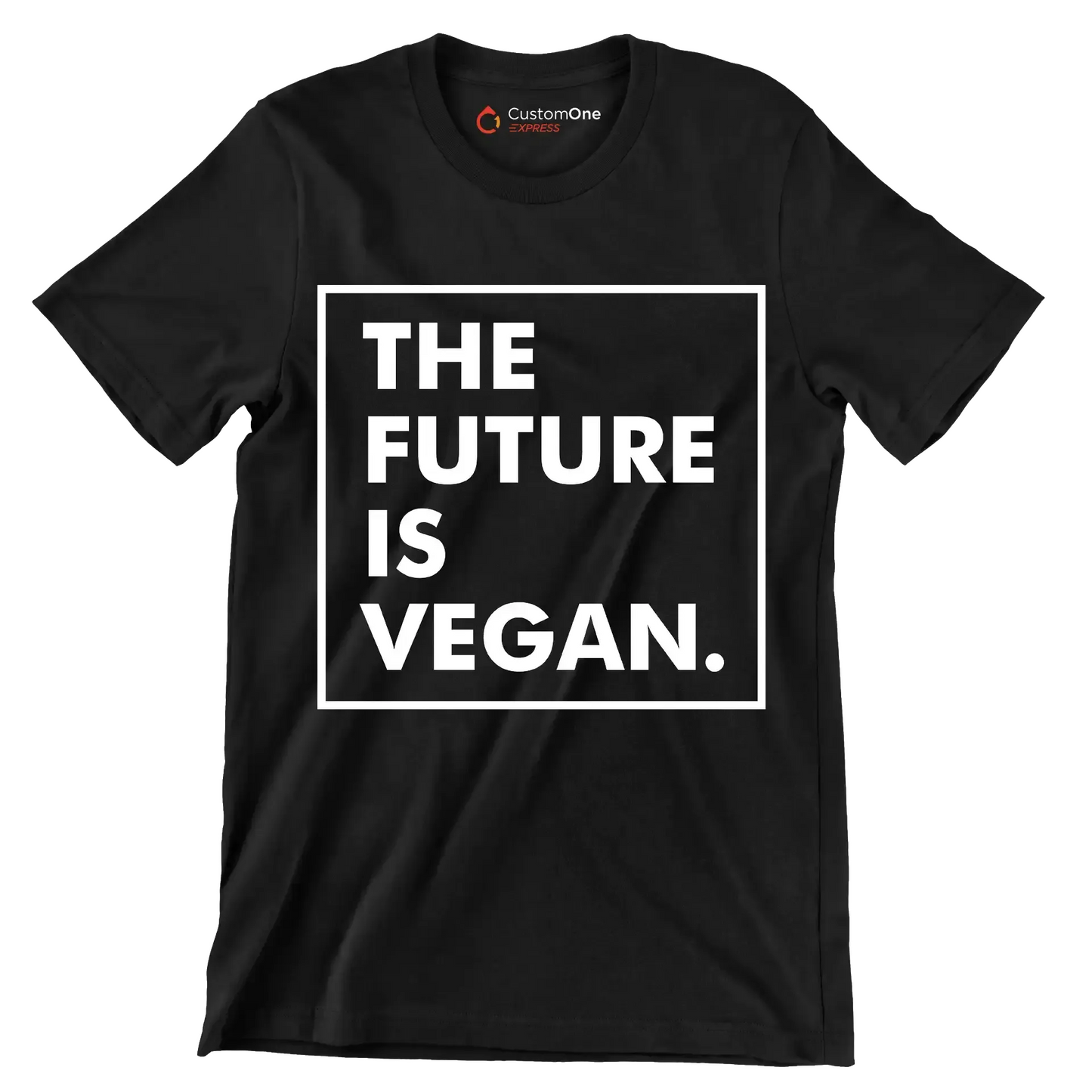 The future is vegan - Vegan Themed T-Shirt-Black-S-Custom One Express