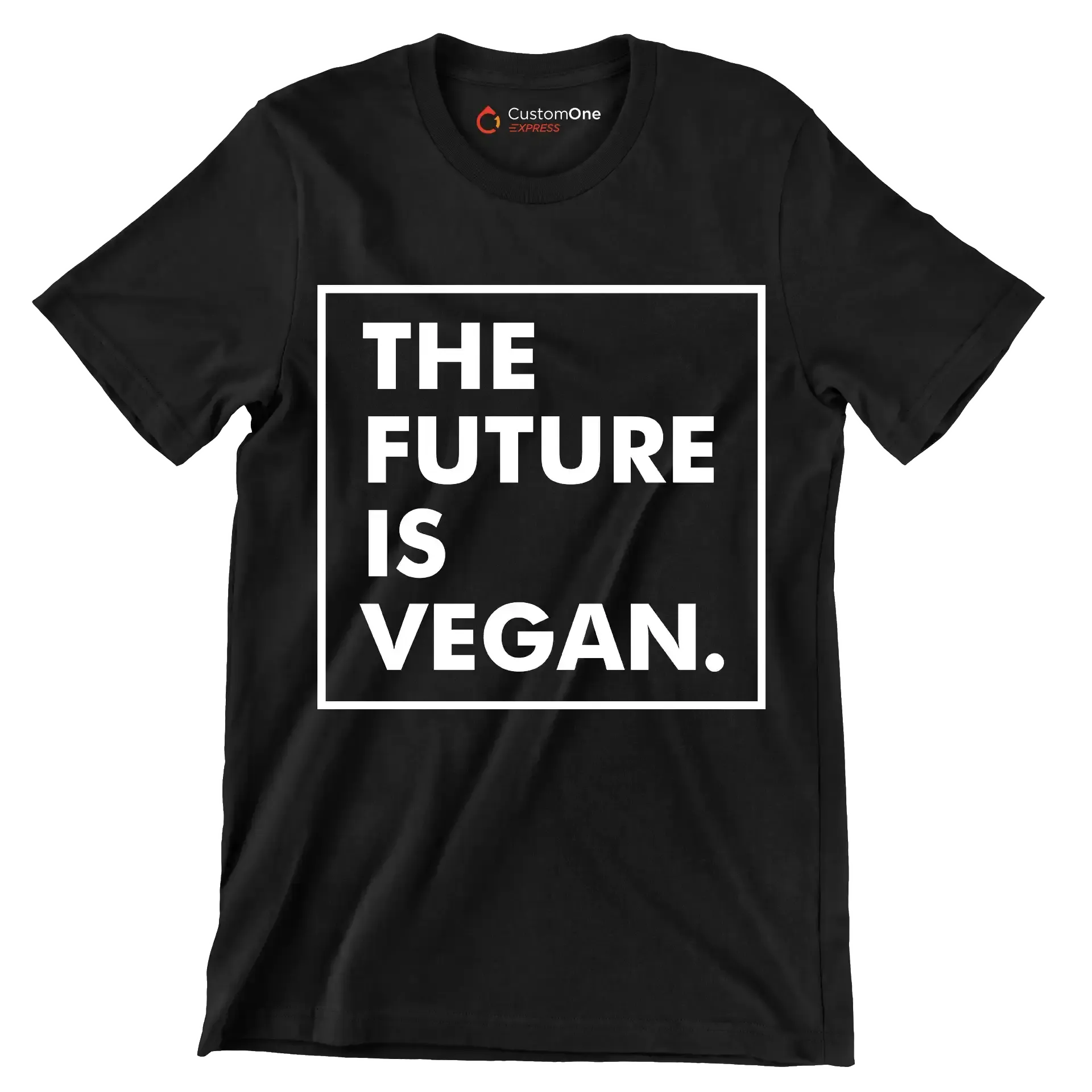 The future is vegan - Vegan Themed T-Shirt-Black-S-Custom One Express