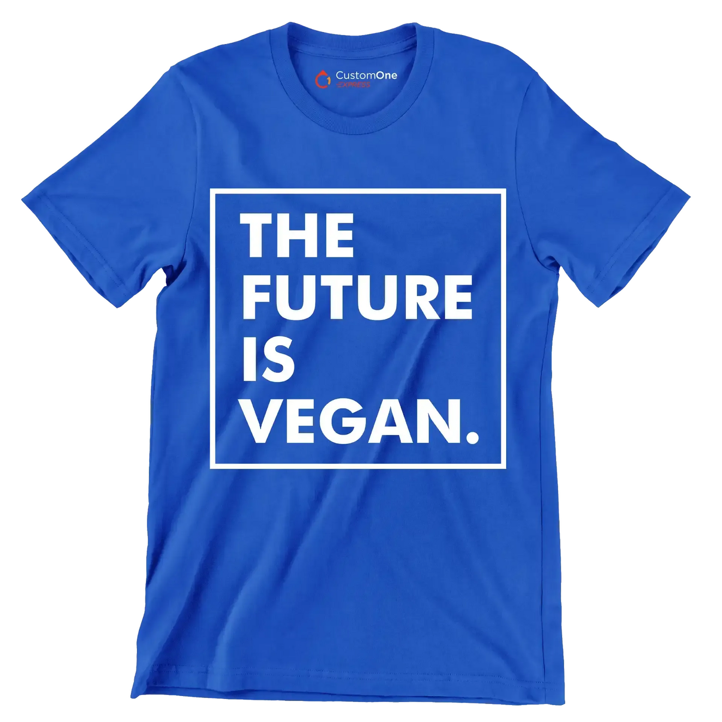 The future is vegan - Vegan Themed T-Shirt-Blue-S-Custom One Express
