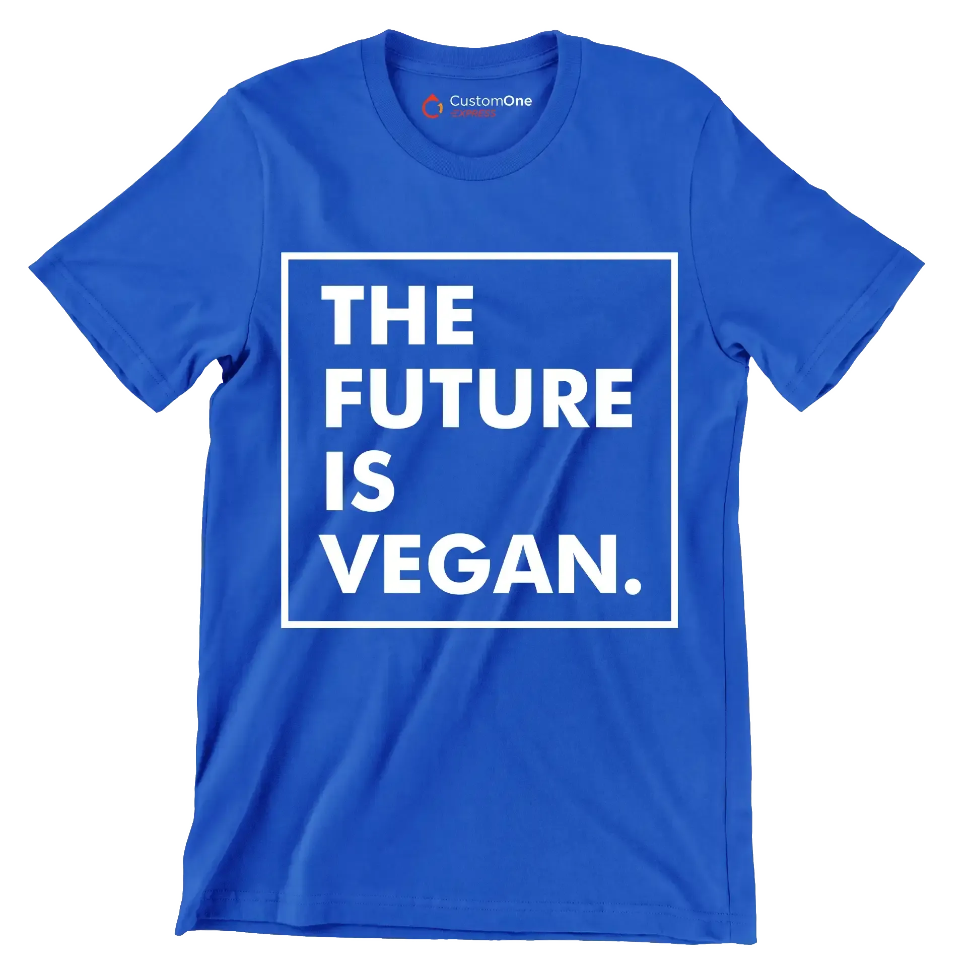 The future is vegan - Vegan Themed T-Shirt-Blue-S-Custom One Express