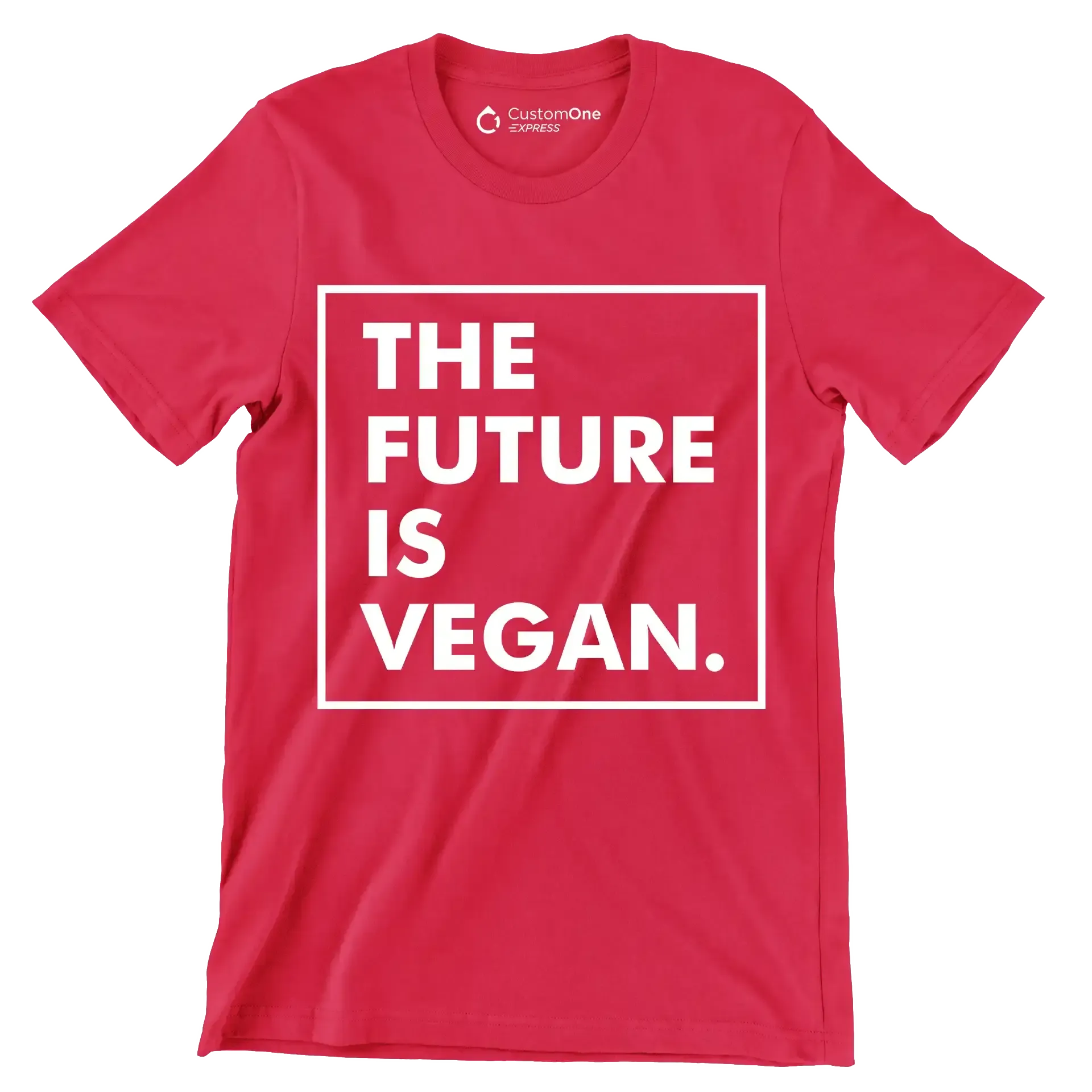 The future is vegan - Vegan Themed T-Shirt-Red-S-Custom One Express