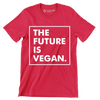 The future is vegan - Vegan Themed T-Shirt-Red-S-Custom One Express