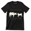 The only difference is your perception - Vegan Themed T-Shirt-Black-S-Custom One Express