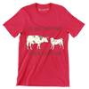 The only difference is your perception - Vegan Themed T-Shirt-Red-S-Custom One Express