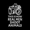 This is how realmen shoot animals - Vegan Themed T-Shirt-Black-S-Custom One Express