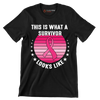 This is what a survivor looks like - Breast Cancer Awareness T-Shirt-Black-S-Custom One Express